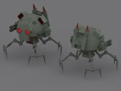 Robot with arms and legs 3D model 3
