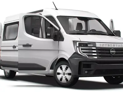 Nissan Interstar L3H2 CrewCab Van HQ Interior 2024 3D model