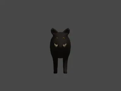 LowPoly Boar Low-poly 3D model