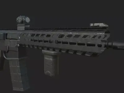 SIG MCX Carbine Low-poly 3D model