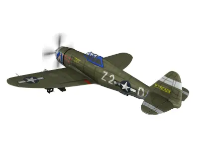 Republic P-47D Thunderbolt - Raid Hot Mama 3D model
