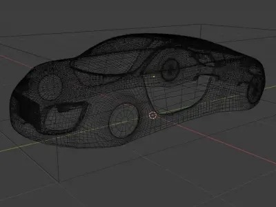 Futuristic Audi Free low-poly 3D model