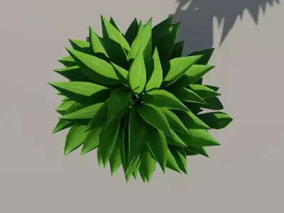 Garden flowerpot with a plant Free 3D model