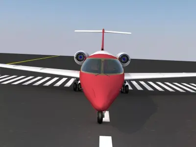 plane lear jet 3D model