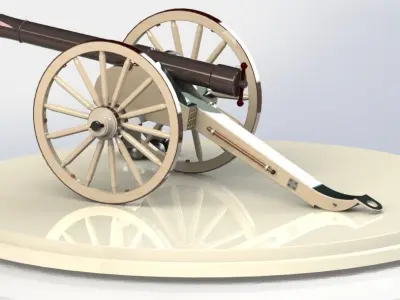 Caisson Cannon Free 3D model