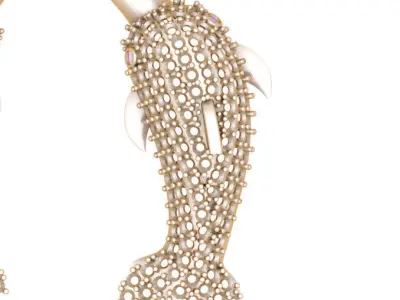 Dolphin jewelry pendant 3D print model