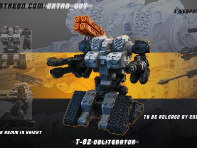 ExtraGuy April Batch Mech Bundle 3D Printable 3D print model