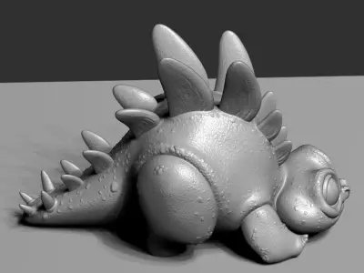 Cute Baby Stegosaurus 3D print model
