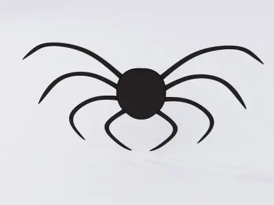 Spider sticker low poly 3d model 3D model