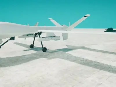 MQ-9 Drone Low-poly 3D model