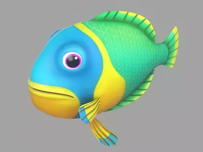 Cartoon Fish 21 Low-poly 3D model