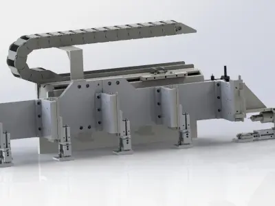 Feeding conveying and rotating module mechanism 3D model