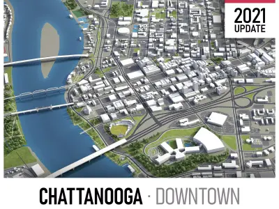 Chattanooga Low-poly 3D model