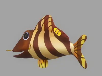 Cartoon Fish 9 Low-poly 3D model