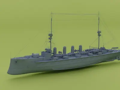 HMS Minotaur Class - cruiser 3D model