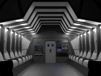 Dropship spaceship 3D model