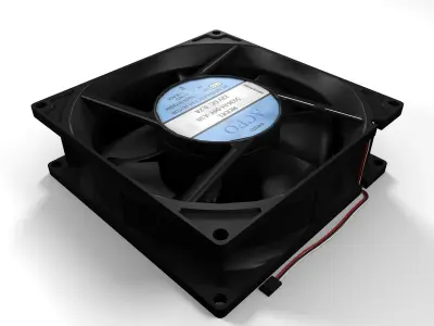 12V Brushless DC Fanmotor 3D model