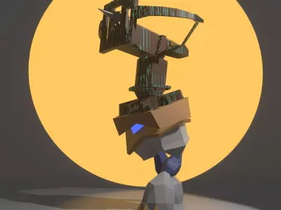 Fantasy Ballista Creature Low-poly 3D model