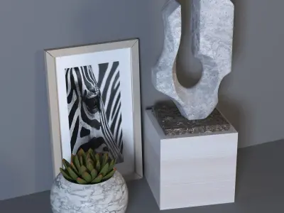 Decorative set 03 Free 3D model