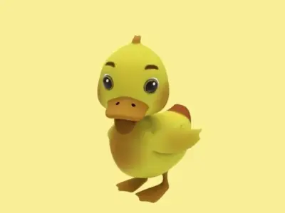 Duck check  Low-poly 3D model