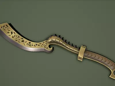 Pharaoh Sword Low-poly 3D model