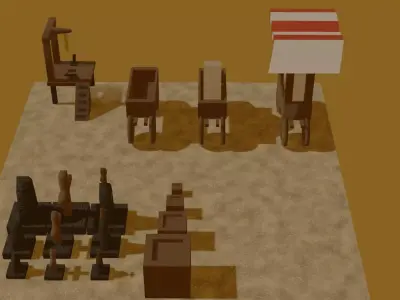 Assetpack wild west Free 3D model
