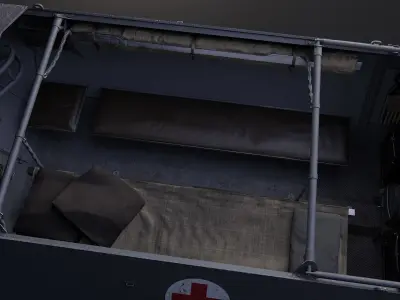 Sd Kfz 251 8 Ausf C Krankenpanzerwagen 3D model