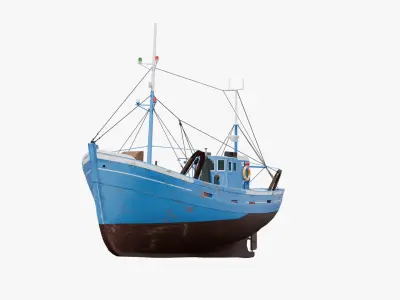 Fishing Boat  Low-poly 3D model