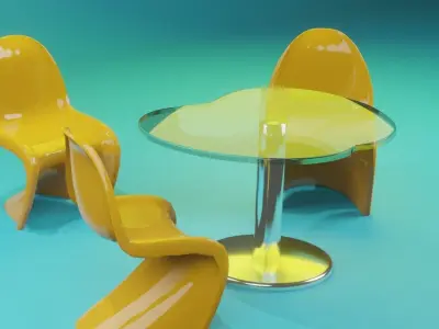 The Apple table Free 3D model