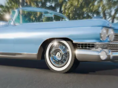 Vintage 1959-60 Cadillac Wheels 3D model