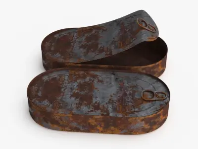 Tin Can v5 Rust Low-poly 3D model