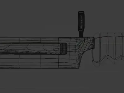 Knife with wooden handle Free low-poly 3D model