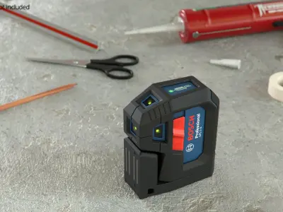 Bosch Professional Alignment Laser Tool Black Blue 3D model