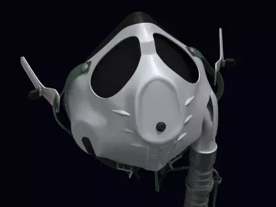 Oxygen mask for jet pilots 3D model