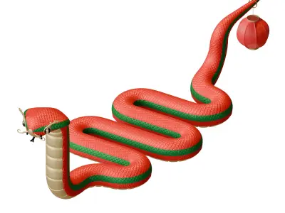 Chinese New Year Of Serpent 3D Design Element 3D model