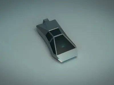 Low Poly Sci-Fi Car 03 Low-poly 3D model