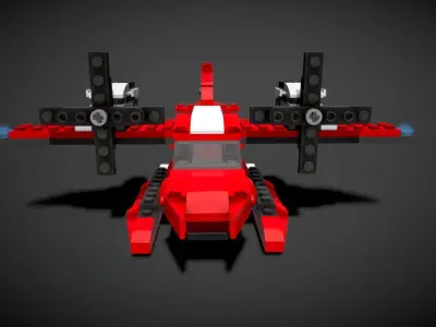 Lego Roaring Power Plane 3D model