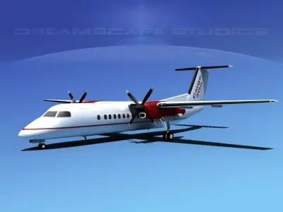 DeHavilland DHC-8-Q300 Cargo 2 Go 3D model