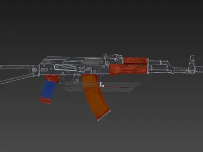 aks47 Low-poly 3D model