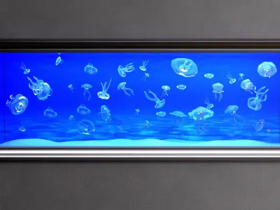 aquarium with jellyfish 3D model