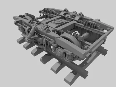 TROLLEY OF THE PASSENGER WAGON KVZ-CRI 3D model