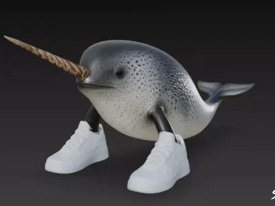 Narvalero Narvalala - Italian BrainRot Low-poly 3D model