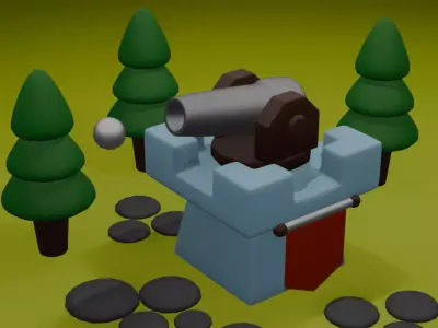 Cannon ball Free 3D model