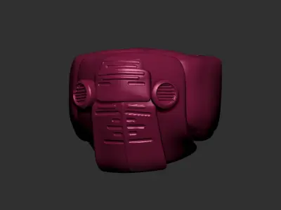 helmet high poly sculpt 3d printable  3D model 185