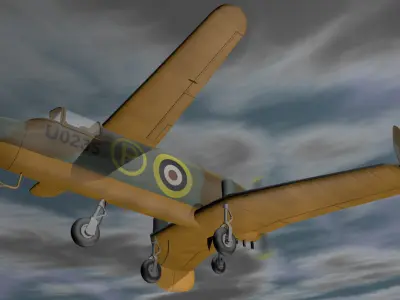 Miles M-35 Libellula 3D model