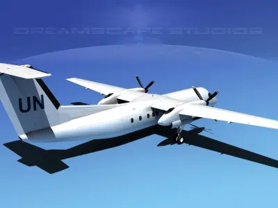 DeHavilland DHC-8-Q300 UN 3D model