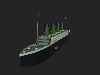 Titanic ship Low-poly 3D model