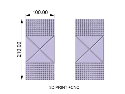 Decorative panel AND DOOR OO3 Free 3D print model