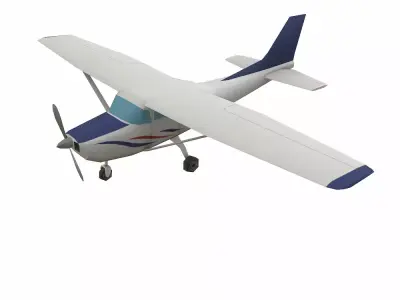 Low-poly Airplane Free low-poly 3D model