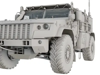 Typhoon VDV K-4836 Russian Armored Transport Rigged Game  Low-poly 3D model